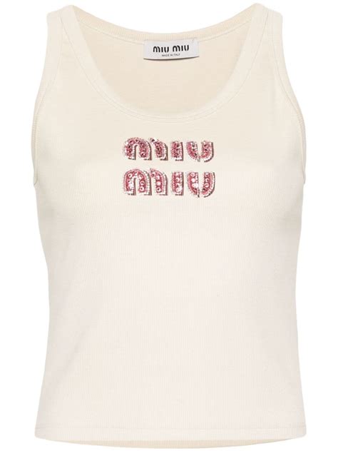 miu miu tank.top|mini miu tank tops.